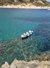 High angle view of sea