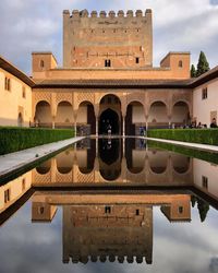 Reflection of building on water