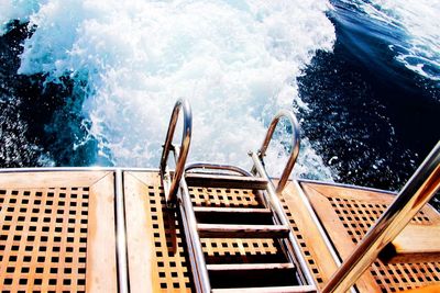 High angle view of swimming pool