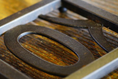 Close-up of old machine
