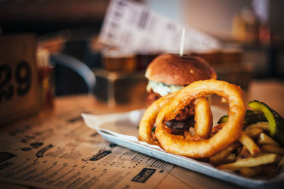 Close-up of served food