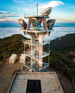 Obsolete observation point on top of the mountain