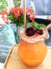 Close-up of drink on table