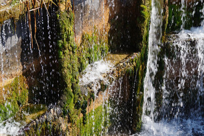 Scenic view of waterfall