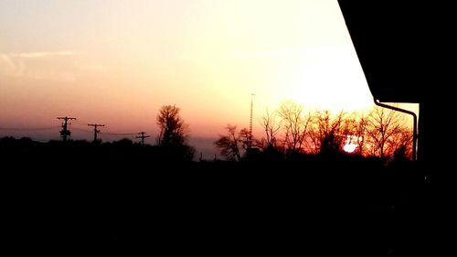 Silhouette of landscape at sunset