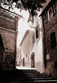 Low angle view of buildings in town