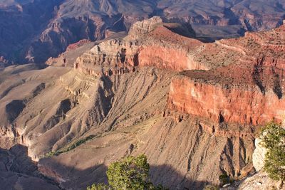 Aerial view of rock formations