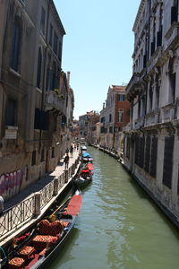 Canal passing through city