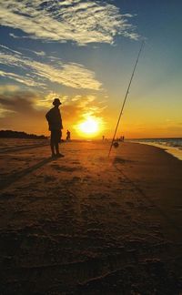 Scenic view of sunset over sea