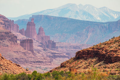 Scenic view of mountain range