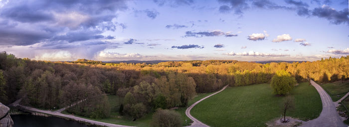 Panoramic view of landscape against sky