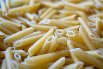 Uncooked macaroni pasta, italian food