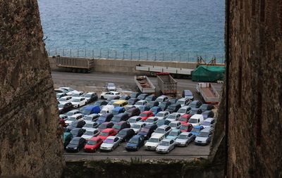 Sea and cars