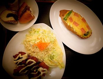 Close-up of food served in plate