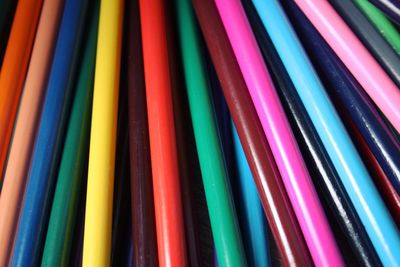 Full frame shot of colorful pencils