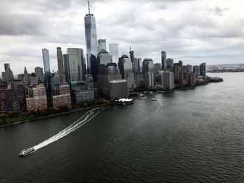 Helicopter view. new york city 