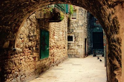 Narrow walkway leading to old town