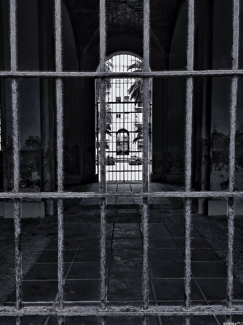 full frame, metal, backgrounds, window, indoors, architecture, built structure, pattern, protection, old, safety, metallic, day, close-up, security, metal grate, no people, damaged, fence, railing