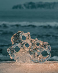 Close-up of sea against sky