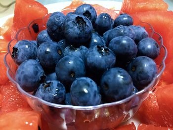 Close-up of strawberries in bowl