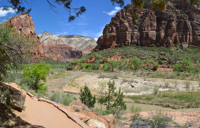 Rock formations on landscape