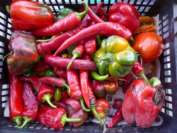 Full frame shot of bell peppers