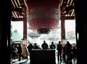 Group of people in shopping mall