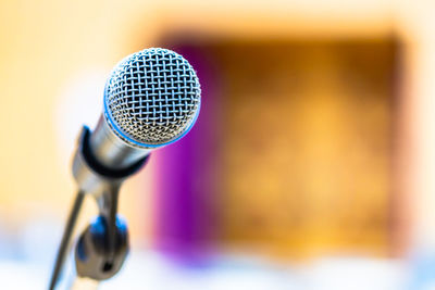 Close-up of microphone 