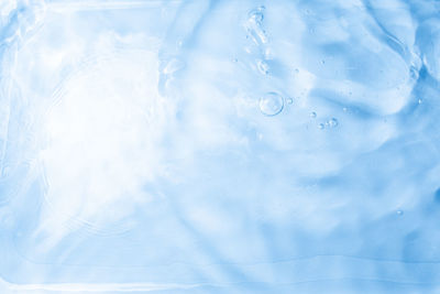 Close-up of bubbles in water