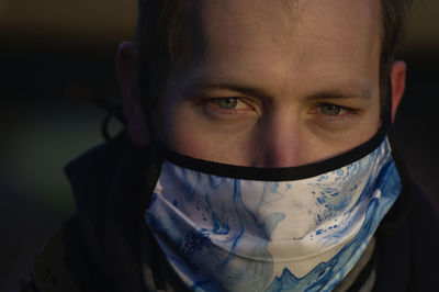 Close-up portrait of young man