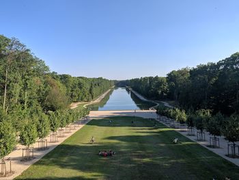 Scenic view of landscape against clear sky