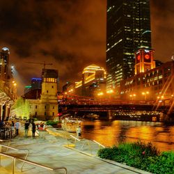 City street at night