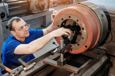 Man working at workshop