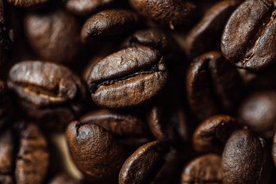 Full frame shot of roasted coffee beans