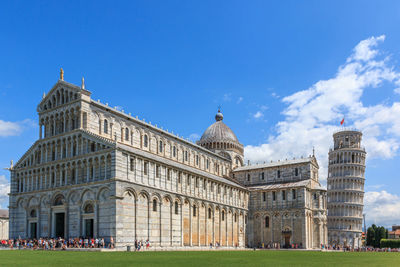 View of historical building against blue sky