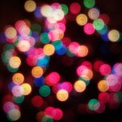 Defocused lights at night