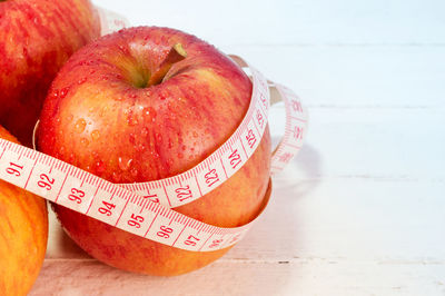 Close-up of apple on table