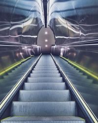 Low angle view of escalator