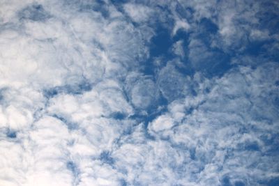 Low angle view of clouds in sky