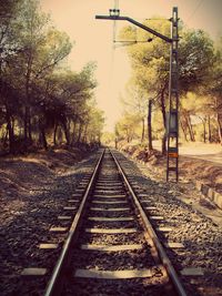 Railroad track on railroad track