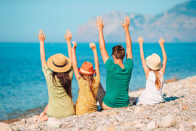 Group of people on beach