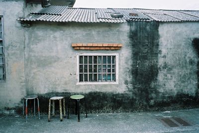 Exterior of abandoned house
