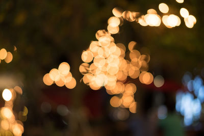 Defocused image of illuminated lights