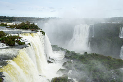 Scenic view of waterfall