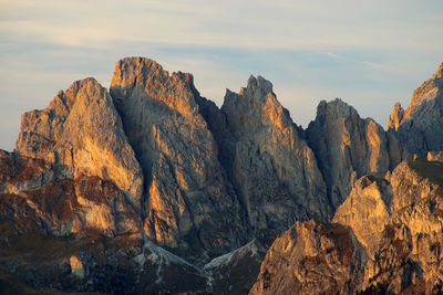 Scenic view of rock formation against sky