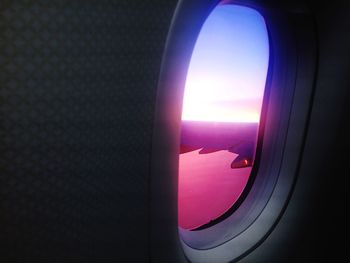 View of sunset over sea