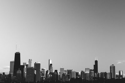 Willis tower against sky in city