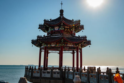 View of building with sea in background