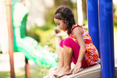 Side view of woman looking away