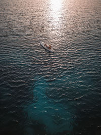 High angle view of sea